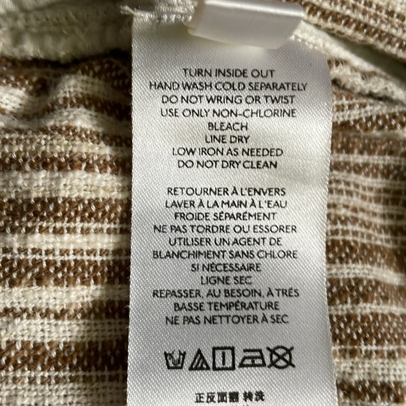 Free People 100% cotton straight leg self fringe hem pants. - Picture 9 of 10